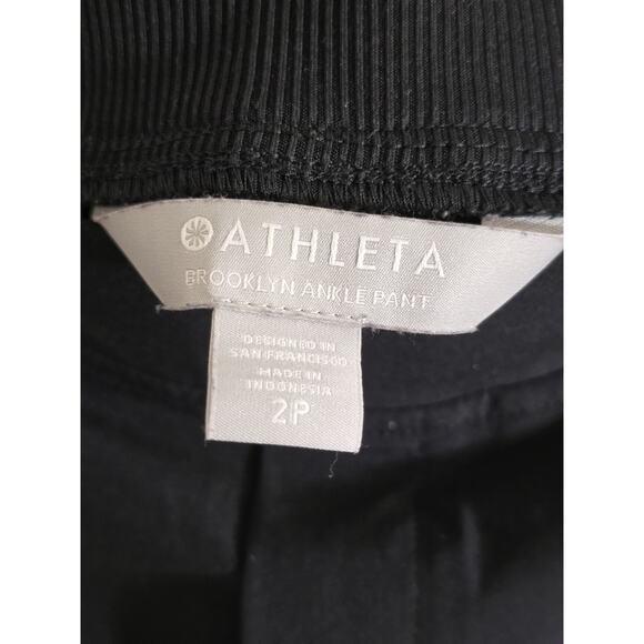 Athleta Brooklyn Ankle Pant Black Minimalist Gorpcore Tapered Trousers Women 2P - Picture 5 of 11